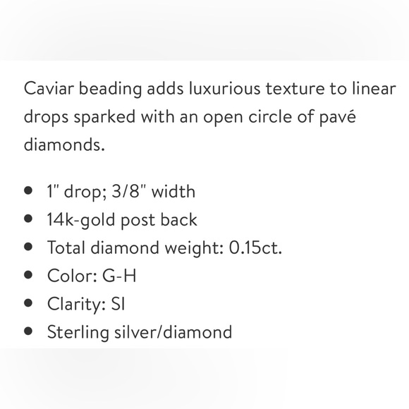 BRAND NEW! ‘Caviar Spark’ drop circle diamond earrings by LAGOS. 925 S.Silver. - Picture 5 of 6
